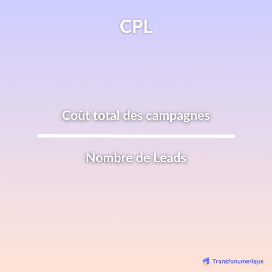 Calcul du coût par lead (CPL)