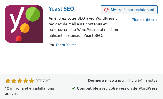 Yoast SEO - meilleur plugin seo wordpress