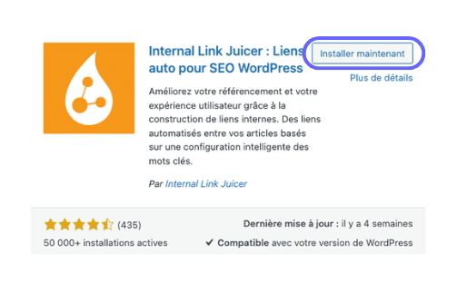 Installer plugin WordPress - étape 3