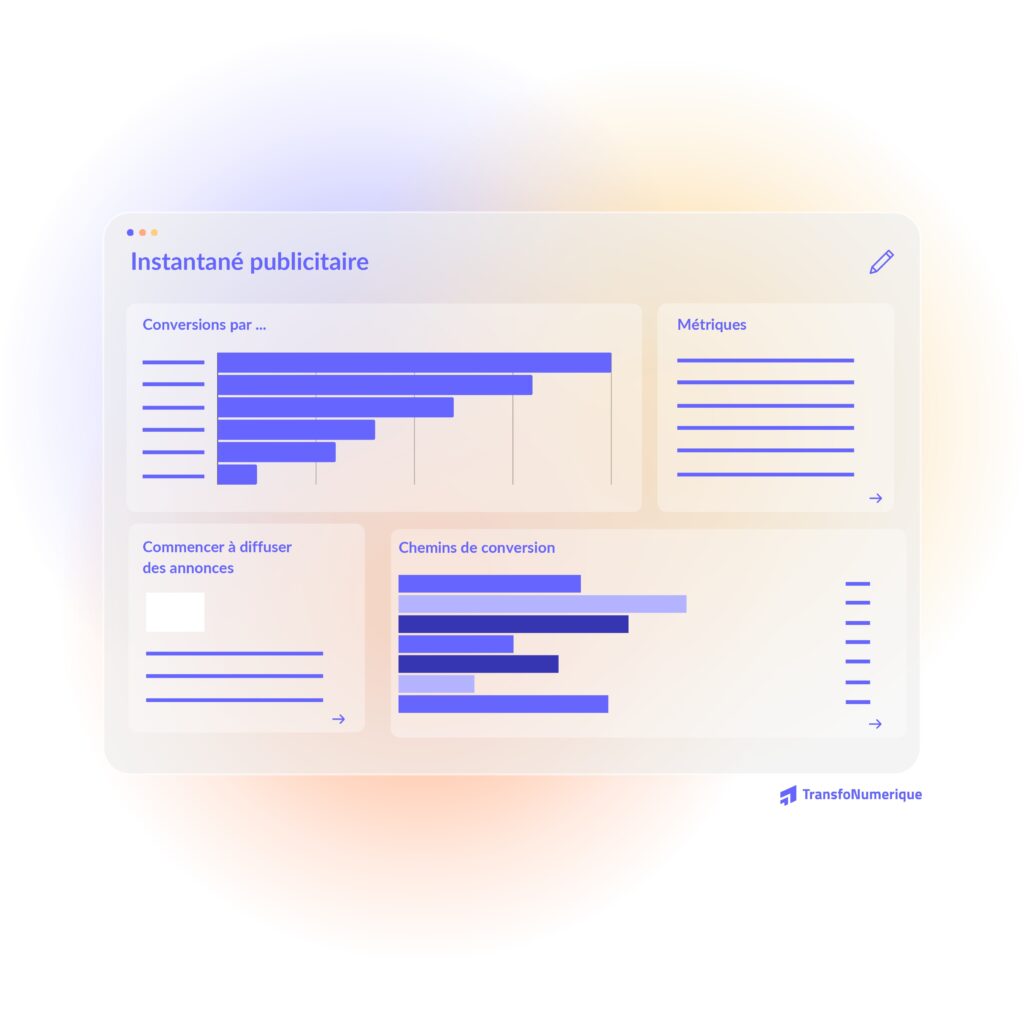 illustration rapport google analytics publicité