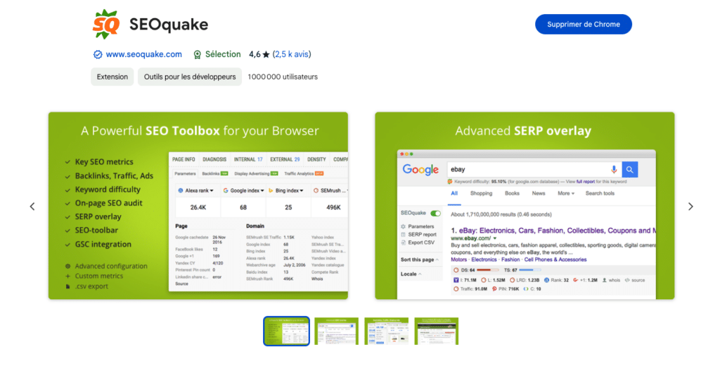 plugin seo chrome - seoquake