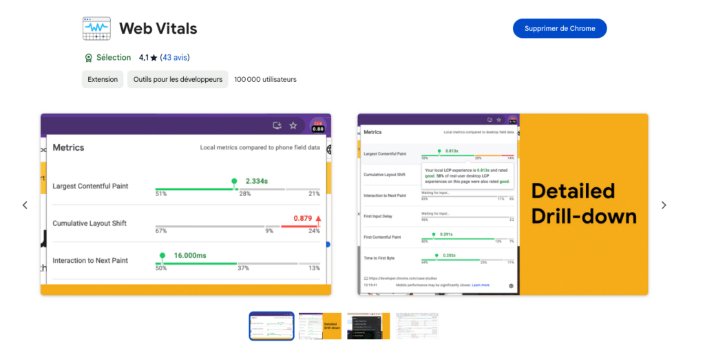 plugin seo chrome - web vitals