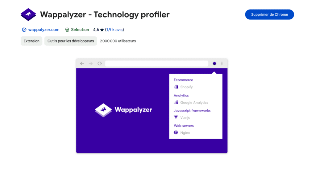 plugin seo chrome - Wappalyzer