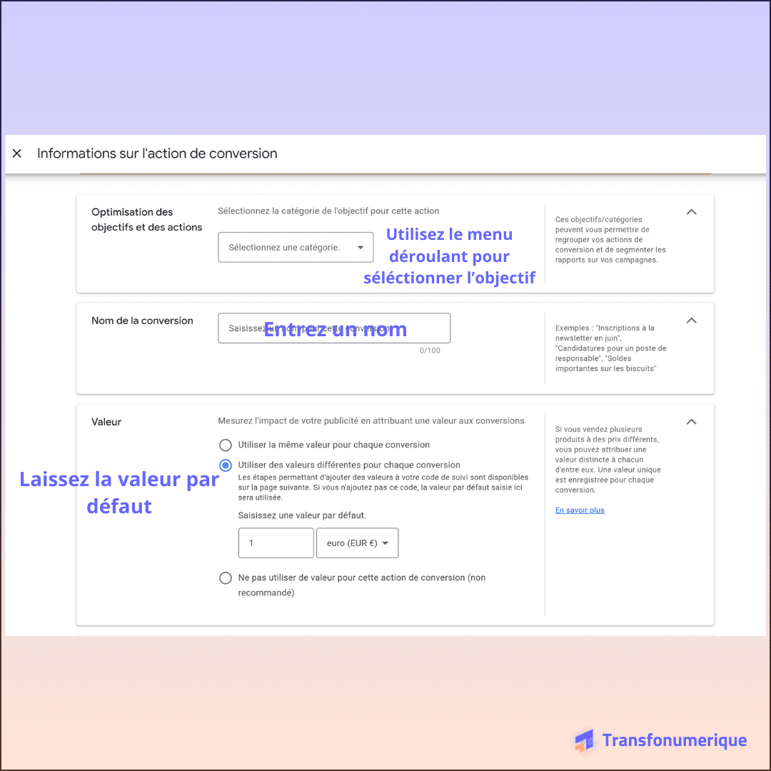 Choisir le mode de comptage des conversions